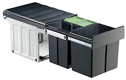 WESCO Trio Master Abfallsystem Drehtür Vollauszug / 1x 16, 2X 8 Liter / 40 cm