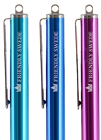 The Friendly Swede 3 Stück Touchscreen-Eingabestift Stylus mit dünner Spitze 3x Ersatzspitzen 2x Anhängern und 1x Reinigungstuch