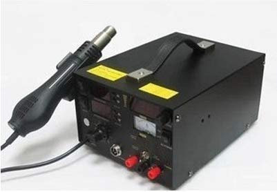 GOWE 220 V 3 en 1 pistola de aire caliente + estación de desoldar + fuente de alimentación