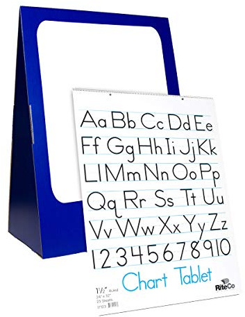 Flipside Products Deluxe Spiral Bound Flip Chart Stand with Dry Erase Board and Tablet, Display, Presentations, Tabletop, Teachers, Students, Meetings