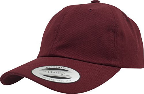 Flexfit Unisex 6245CM-Low Profile Cotton Twill Kappe, maroon,Einheitsgröße