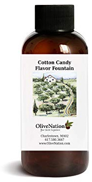 OliveNation Cotton Candy Flavor Fountain, Low Sugar Water Soluble Beverage Flavoring, Non-GMO, Gluten Free, Kosher, Vegan - 4 ounces