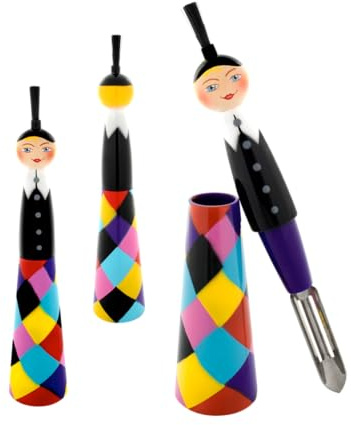 Pylones Sparschäler Samurai Harlequin, Edelstahl, Mehrfarbig, Zusammenklappbar, Kompakt, Peeler