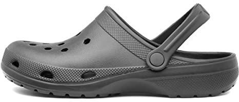 Shoe Zone - Adults Black Slip On EVA Clog Sandal - Size 11 UK - Black