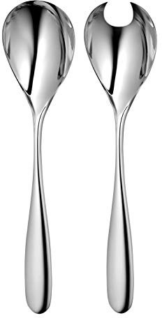 Robert Welch Stanton Salad Servers. Made from Stainless Steel. Dishwasher Safe.