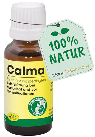 cdVet Naturprodukte Calma 20 ml - Hund, Katze, Pferd - Ergänzungsfuttermittel - emotionale + körperliche Belastbarkeit - Unterstützung - Gemütsregulierend