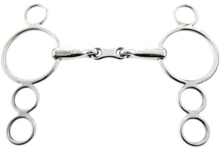 Korsteel Stainless Steel French Link 3 Ring Gag Bit