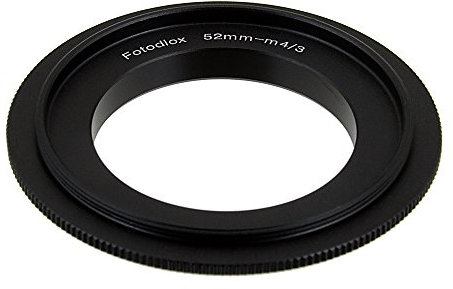 Fotodiox 52mm Filter Thread Macro Reverse Mount Adapter Ring for Micro Four Thirds Cameras