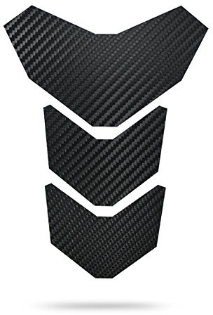 Motoking Tankpad Carbon Mantis Tankaufkleber, Tankschutz, Lackschutz, Aufkleber Pad für Motorrad Tank - in 3 Farben erhältlich - SCHWARZ