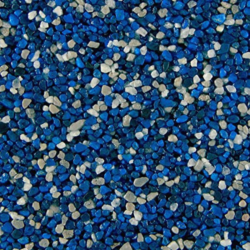 Terralith Buntsteinputz 15kg in blau-weiß, Sockelputz für Innen und Außen mit Reinacrylat Bindemittel aus Naturstein, 1-2mm Körnung (BSP11)