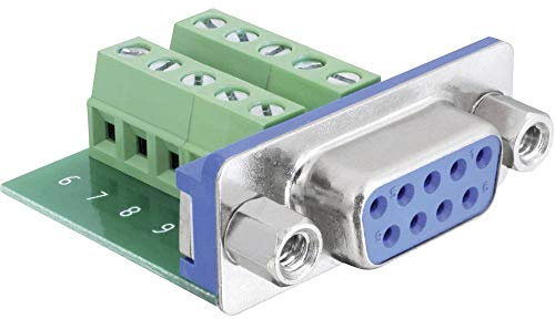 Delock Adapter Sub-D 9-polig Buchse zu Terminalblock 10-Polig
