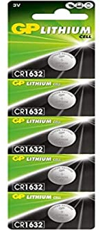 GP Pile au Lithium CR 1632–7U5 3 v (cR1632 (Pack de 5), Blister