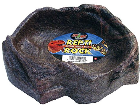 Zoo Med WD-40E Repti Rock Water Dish, 9 x 7 x 2,25 tum, LG, vattenskål för reptiler