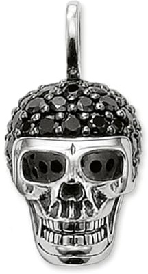 THOMAS SABO Anhänger Totenkopf Pavé 925er Sterlingsilber, Geschwärzt