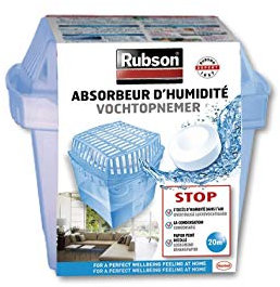 RUBSON absorbeur d'humidité Basic pour pièce de 20 m² - contient une recharge