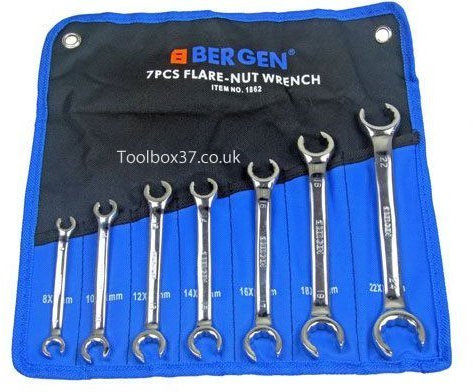 Bergen US PRO B2044 Schraubenschlüssel-Set, 8-24 mm, 7-teilig