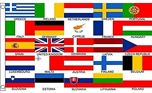 AZ FLAG Bandiera Europa 25 Paesi 150x90cm - Bandiera Stati Europei 90 x 150 cm