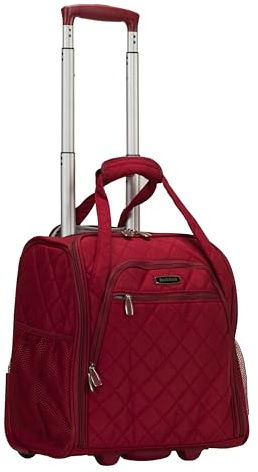 Rockland Melrose Handgepäck mit Rädern, Rot/Ausflug, einfarbig (Getaway Solids), Carry-On 16-Inch, Melrose Handgepäck mit Rädern