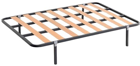 Miroytengo Somier 135x180 cm con 4 Patas - Tubo acerado 30x30 mm, Refuerzo Central, Láminas de Chopo y Pintura Metalizada