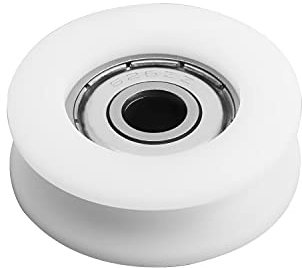MroMax Nylon-Kunststoff-Riemenscheibe, U-Form, Rillenrad, 6 x 30 x 10 mm, Führungslager, Riemenscheibe, Schiene, Kugelrad, weiß, 1 Stück