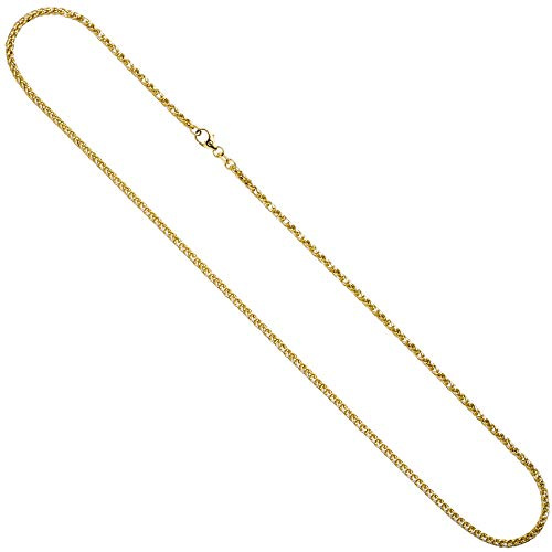 Jobo Damen-Zopfkette aus 14 Karat 585 Gold Bicolor 1,9 mm 45 cm