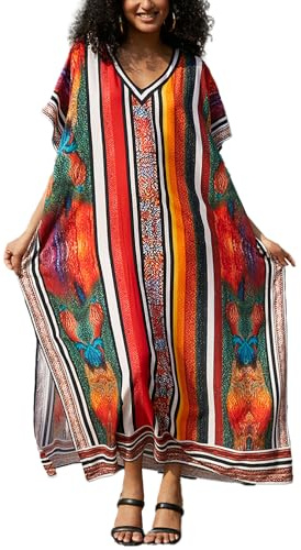 L-Peach Boho-kimono för kvinnor, lång cardigan, rymliga myskläder, överdimensionerad kaftan, strandklänning, täckande kläder, morgonrockar, H rosa, en storlek