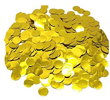 CYIOU Runde Konfetti Gold 100g/14000 Stück 15 MM Metallfolie Konfetti für Hochzeit, Geburtstag, Party Dekoration Gold