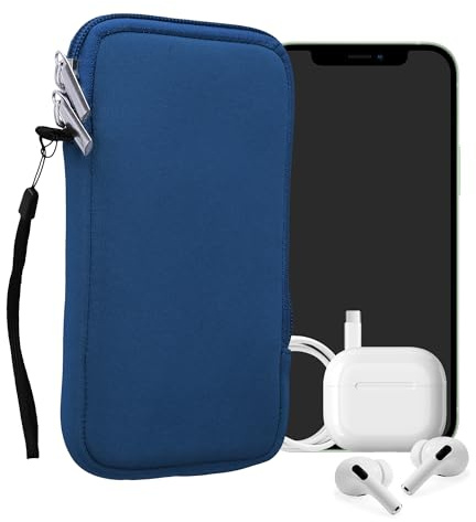kwmobile Housse Universelle Smartphone - Pochette de Protection 17,2 x 8,4 cm pour téléphone Portable XL - 6,7/6,8 en néoprène Bleu