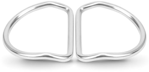 SUNGOOYUE 2Pcs Diving D Rings Bent, Stainless Steel D Ring Diving Buckle Replacement for 2.0in Webbing Weight Belt
