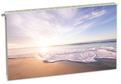 Magnet Heizkörperverkleidung Heizkörperabdeckung Mehrfarbig Strand Meer 100x60 cm Heizung Abdeckung Verkleidung Magnetische Abdeckmatte Kühlschrank aus Einem Flexiblen Magneten Digitaler Aufdruck
