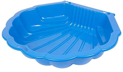 URBN-TOYS Shell Clam plastica a forma di sabbiera all'aperto giardino divertente palla da pagaia piscina sabbia Pit (blu)