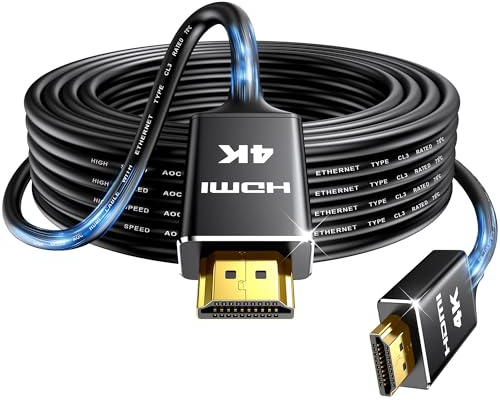 Highwings 4K Long HDMI Cable 10M | in-Wall CL3 Rated HDMI Cable 2.0 | Support HDR10 8/10bit 18Gbps HDCP2.2 ARC | High Speed HD Shielded Cord | Compatible with Laptop, PC, HDTV, Projector