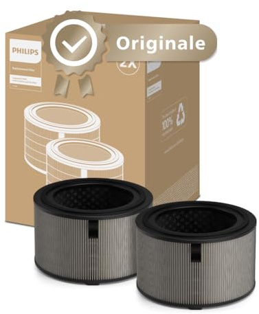 Philips Original-Ersatzfilter für Luftreiniger der Serie 3200 AC3210, AC3220 und AC3221, HEPA NanoProtect + Aktivkohle, 12 Monate Lebensdauer, Schwarz/Weiß (FY3200/30)
