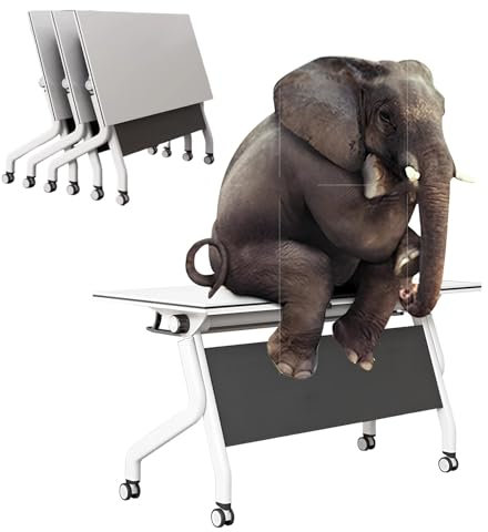 WXFKLDJ Konferenztisch Klappbarer Konferenzraumtisch Flip Top Mobiler Schulungstisch Mit Feststellrädern Moderner Seminartisch Klappbare Besprechungstische Für Büroklassenzimmer,3pack,160x60x75cm