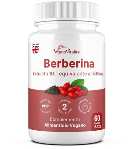 Berberina 1500mg ad Alto Dosaggio – Più Concentrata della Classica Berberina 1000mg Pura – Con Pepe Nero – 60 Capsule, 2 Mesi – Supporto Metabolico e Glicemia – Prodotto nel Regno Unito