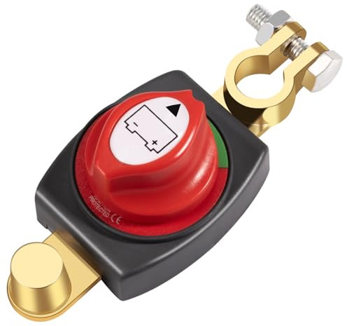 Stacca Batteria 12V 24V Stacca Batteria per Auto Staccabatteria 275A Interruttore di Alimentazione Principale Sezionatore Batteria Master per Camper Yacht Barca Camion Autobus Moto