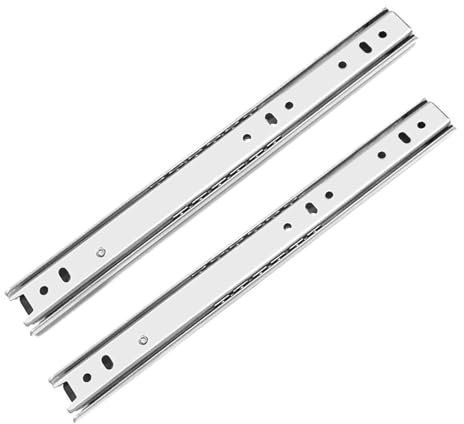 Schubladenschienen mit Kugellager, seitliche Montage, sanft schließend, Schubladenschienen für Kommoden, 45,7 cm, robuste Schubladenschienen