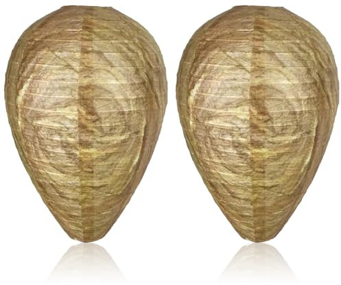 2 pezzi di nido di vespe, resistente alle intemperie, per calabroni sospesi, resistente alle intemperie, per la casa, il balcone, il giardino e le attività all'aperto