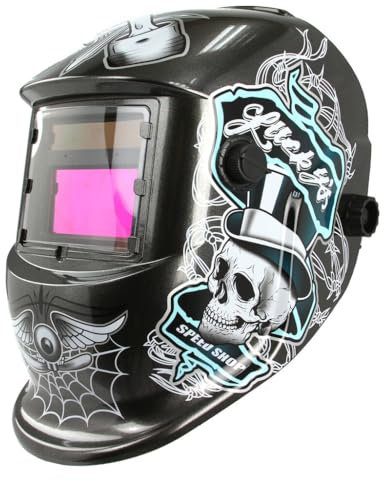 Maschera Casco Autoscurante da Saldatura | per MIG TIG MAG MMA | Campo Visivo 93x43 mm | Tempo di reazione 5/30.000s | Regolabile