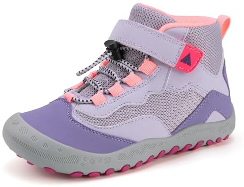 Mishansha Chaussures de Randonnée Enfant Trekking, Violet Clair 28