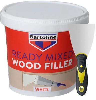 Wood Filler White 500g – Interior & Exterior Quick-Drying, Weather-Resistant Wood Putty with Flexible 3 Filling Tool, Paintable, Repairs Cracks, Holes & Gaps