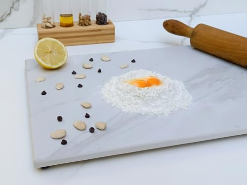 LOANE - Tabla Cortar Cocina - Tabla para Repostería y Amasar, Protector de Encimera, Antibacterial, Fácil de Limpiar, Resistente al Calor y Arañazos, Material Porcelánico (Ibiza)