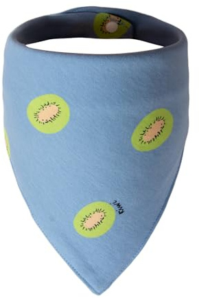 ICEMOOD Hundehalstücher mit niedlichem Muster – verstellbares Baumwoll-Bandana mit Druckknopf, für kleine oder mittelgroße Hunde, 2,7 kg bis 13,6 kg, Kiwi-Früchte, Größe M