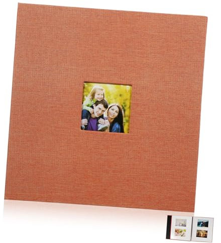 Cabilock Álbum de Fotos de Lino Duro con Páginas Blancas Álbum para Bodas y Graduaciones