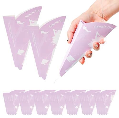 Zhushishunyi 38 Pcs Female Urinal, Portable Travel Female Urination Device, Waterproof Paper Standing Pee Funnel Urinal for Women Pregnant Camping Outdoor Activity