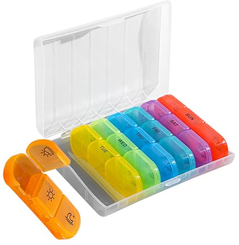 Porte-bagages hebdomadaires - Organisateur Médicaments 3 Fois Par Jour - Conteneur Compléments Hermétique Pratique Pour Personnes âgées Hommes Travail Voiture Sacs Poche