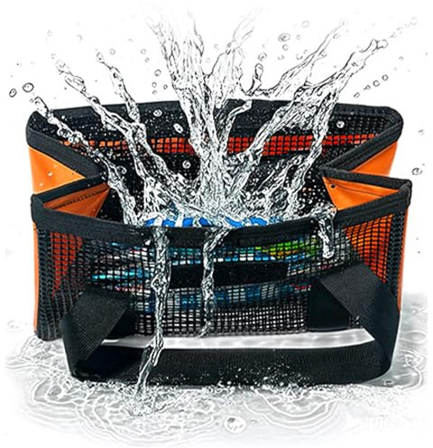 Yidueace Sacca per Esca - Organizzatore da Maglia con Manico per Contenitori | Borse Per Attrezzatura Da,per Acqua Salata Spiaggia Fiume Lago Stagno Viaggi Stradali e Familiari