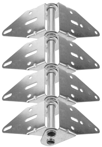 MALUGOGO 4PCS Metal Garage Door Hinges Heavy Duty Door Hardware for Overhead Residential Garage Replacement Parts
