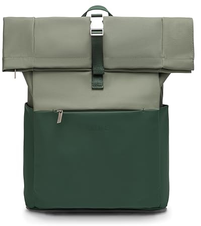 CELIMS - Sac à dos Roll-Top 40x30x20cm | Bagage Cabine | Imperméable & Ultra-Résitant | Compartiment Ordinateur Portable | Vert