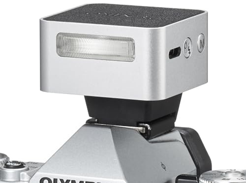 ZENIKO ZT08 O Mini TTL Aufsteckblitz für Olympus OM-D/Panasonic Lumix G – 47g Leicht, USB-C, 28mm Weitwinkel, OLED Display, 740 Blitze, Retro Look (Silber)